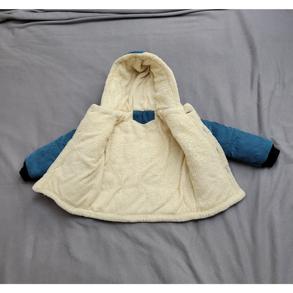 Mickey Winter Coat Toddler 3T Blue Hood Puffy Hands Pockets Lined Warm Outdoors - Picture 5 of 16